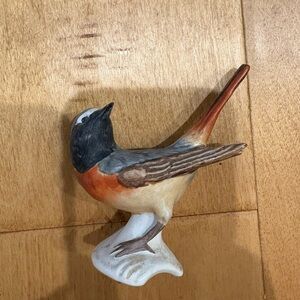 Goebel Redstart vintage bisque porcelain finch bird figurine
